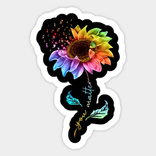 Sunflower You Matter Suicide Prevention Awareness Sticker